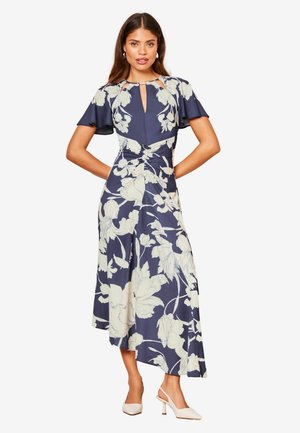 Lipsy RUCHED FRONT KEYHOLE CUT OUT REGULAR FIT - Denní šaty - navy floral