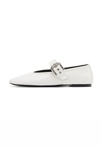 SOFT  FLATS WITH BUCKLE  - Ankle strap ballet pumps - white