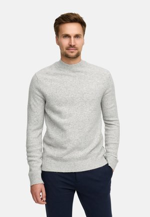 COLLIN TURTLE NECK - Striktrøje - lt grey mix