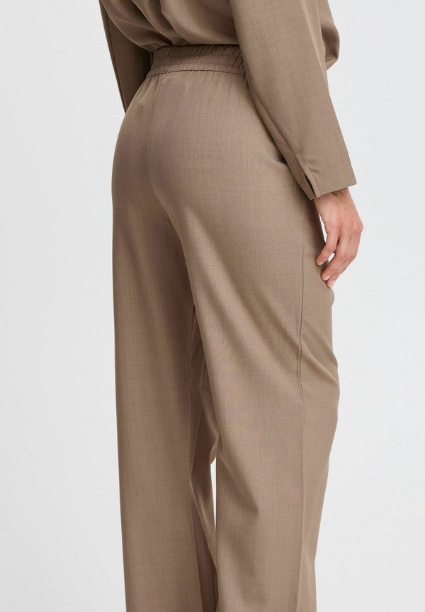 BYMMMIDDE - Trousers - walnut melange4