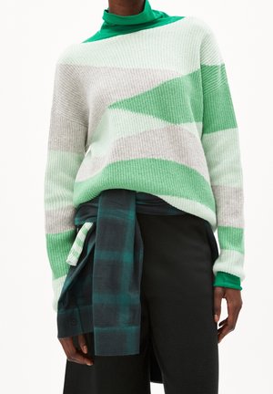 Pullover - mottled light green