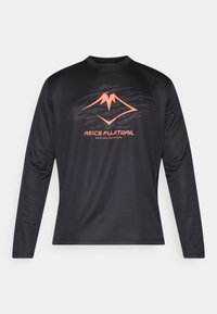 FUJITRAIL LOGO TOP - Top s dlouhým rukávem - performance black/carbon/coral reef