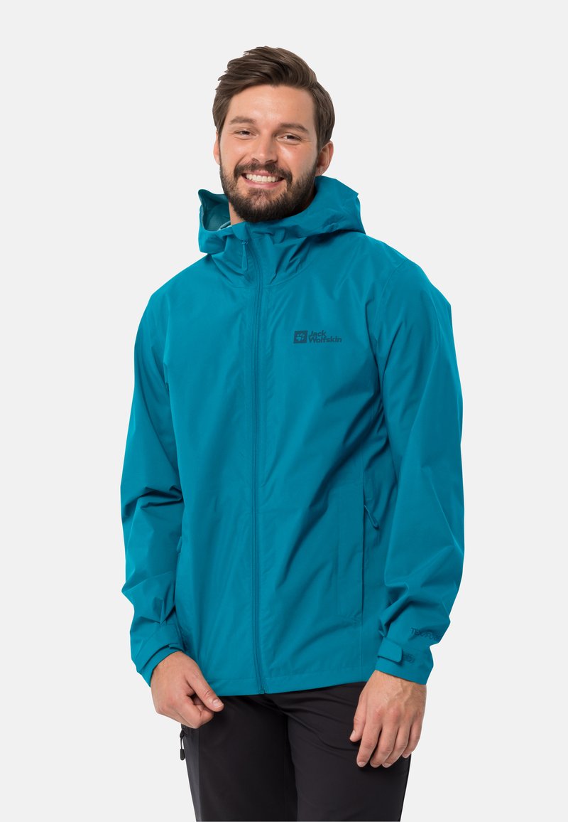Veste Imperméable Homme Travelin' Jack Kaja - Polyester Bleu - Taille L - Manches Longues Fermeture éclair