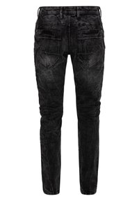 Cipo & Baxx IM LÄSSIGEN BIKER-STYLE - Jeans Slim Fit - black/schwarz