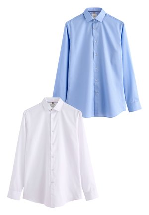 Next REGULAR FIT - EASY CARE SINGLE CUFF 2 PACK - Alkalmi ing - white blue