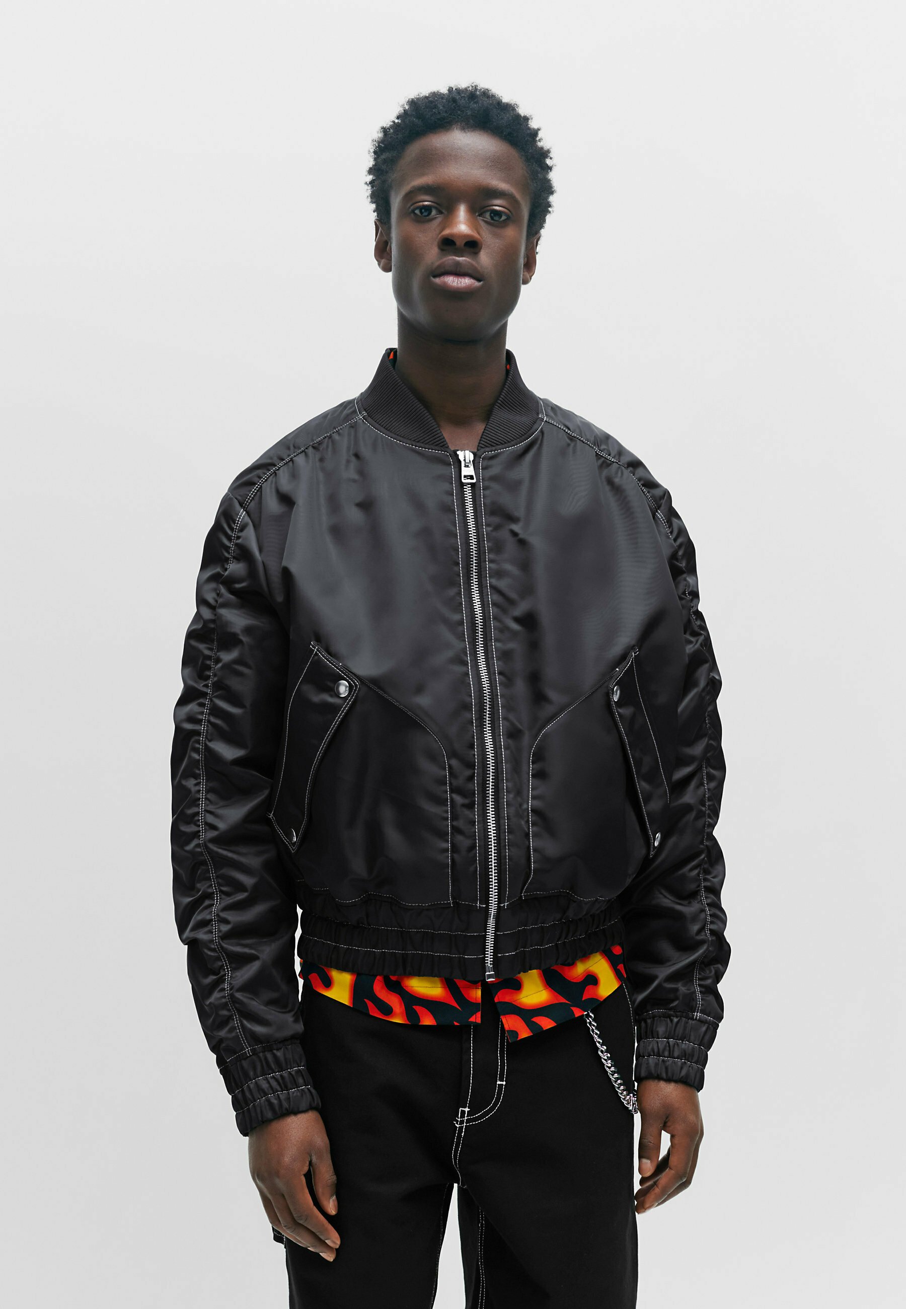 HUGO Bomber Jacket anthracite Zalando