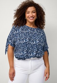 Ellos Plus collection Tunikaer - blau geblümt