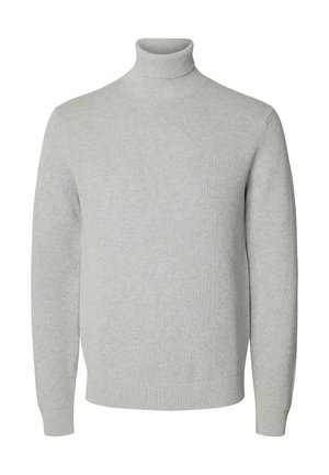 Selected, Turtleneck Cotton - Jersey de punto - light grey melange