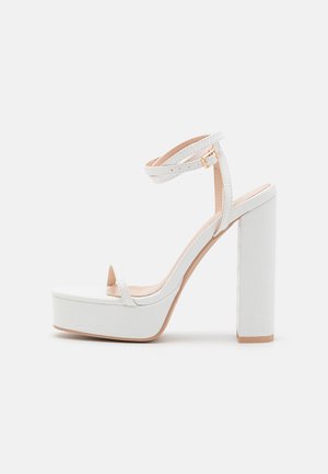 RAID ELIXEN - Sandále na vysokom opätku - white