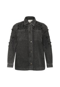 Kaffe Curve JAIDA  - Denim jacket - dark grey washed denim