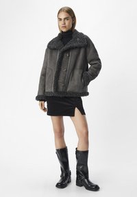 Object OBJOAKLYN JACKET - Jacka i konstläder - dark grey