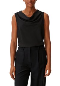 comma CRÊPE - Top - schwarz