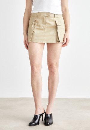 POCKET SKIRT - Mini skirt - beige