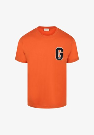 GANT, GANT T-SHIRT G-BADGE LOGO ORANGE - T-shirt print - oranje