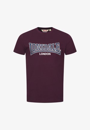 Tricou cu imprimeu - oxblood/dark navy/ecru