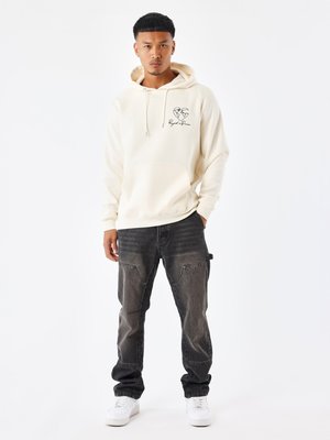 Project X Paris MOTIF COEURMONDE - Sweat à capuche - craie