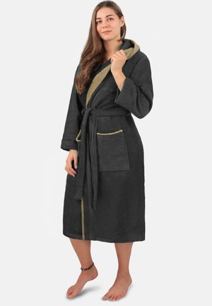 WELLNESS - Bademantel - schwarz/beige