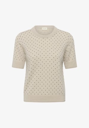Part Two, PWNATANYA - Lihtne T-särk - natural navy dot