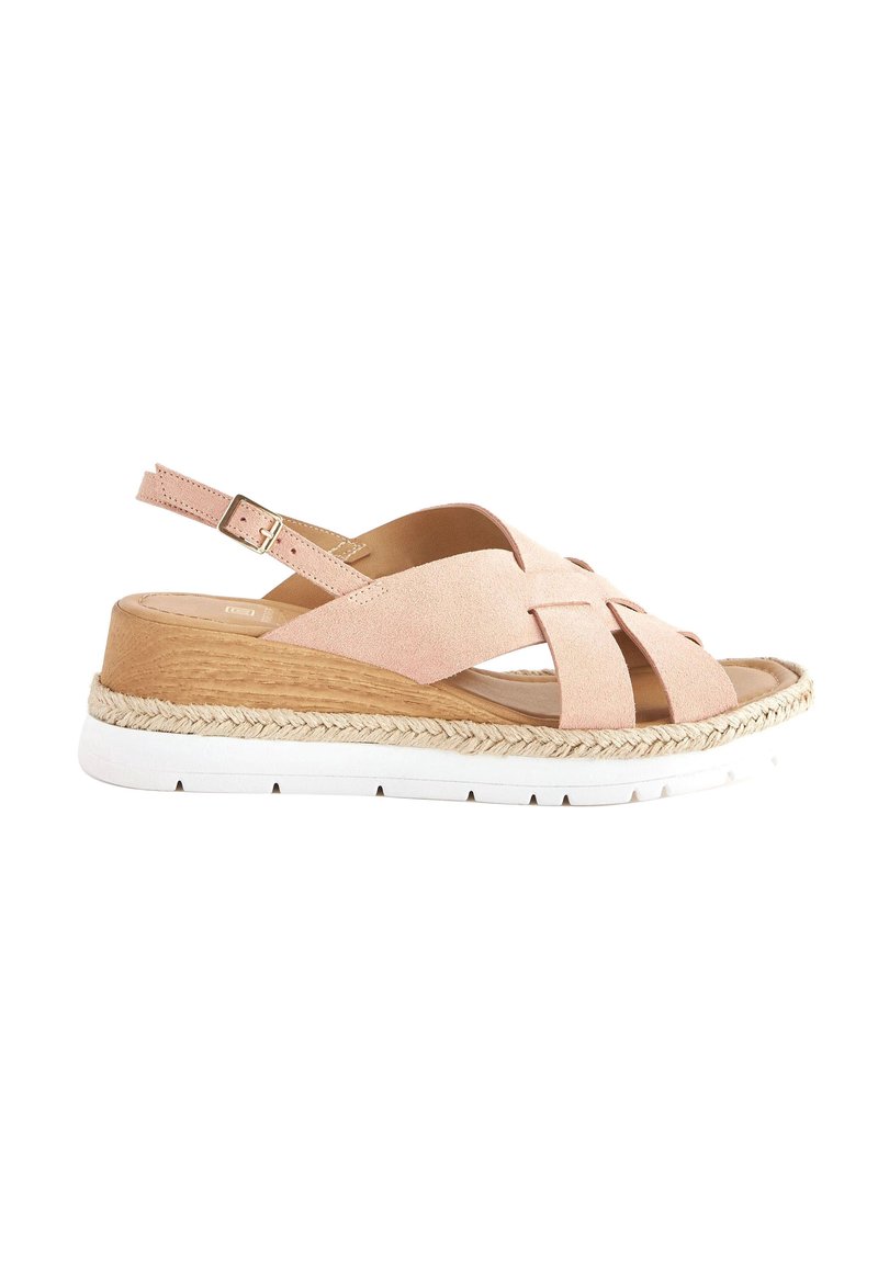 Next FOREVER COMFORTÂ® CROSSOVER SPORTS WEDGES - Sandály na klínu - nude pink