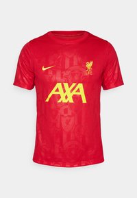 Nike Performance LIVERPOOL FC NIKE DF ACADEMY SHORT SLEEVES TOP K PRE-MATCH - Joukkuetuote - gym red/chrome yellow