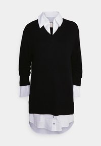 COLLAR SANTINA DRESS - Jumper dress - black/white