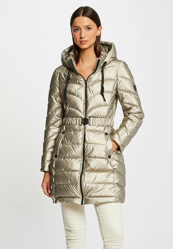 METALLISED WAISTED PADDED  - Wintermantel - gold