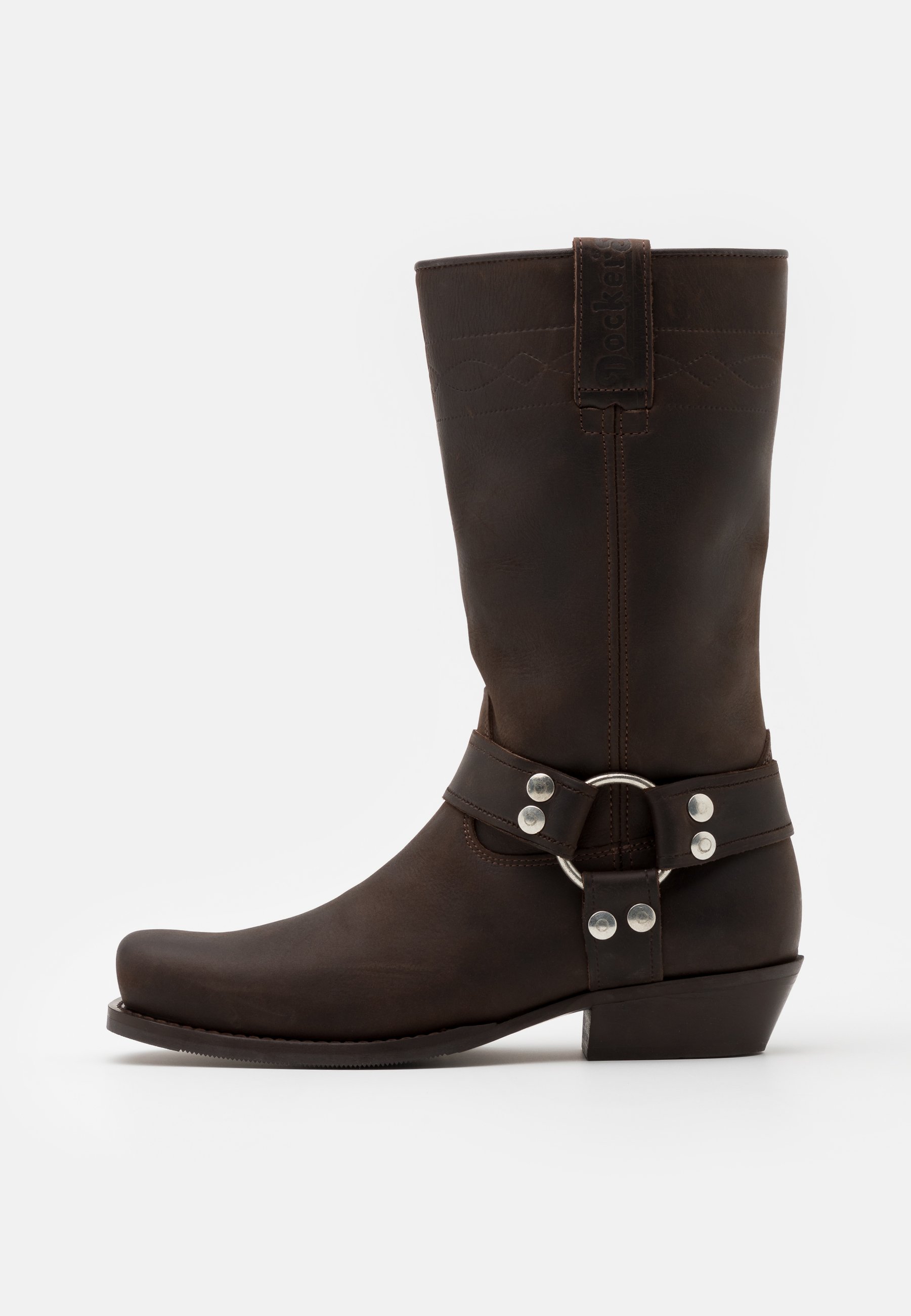 biker boots brown