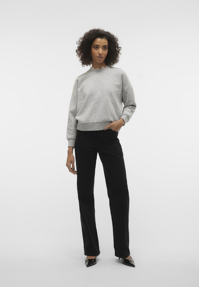 Vero Moda Petite Sweater lichtgrijs gemêleerd