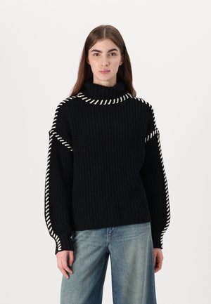 Vero Moda VMNEWCREAM ROLLNECK PULLOVER - Pullover - black