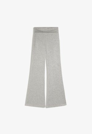 Bershka, FLARED - TROUSERS - Nohavice - dark grey