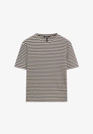 Massimo Dutti, T-shirt print - mottled dark brown