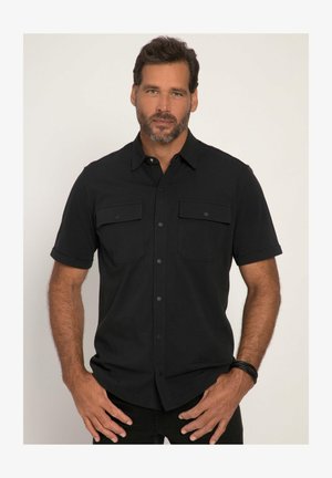 JP 1880 Camicia Business Uomo Non-Stiro - Manica Lunga, Colletto Alto, Taglie Forti Fino A XXXXXL, Nero