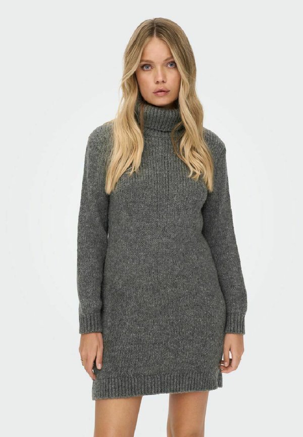JDYDINEA SOLID ROLLNECK  - Jumper dress - smoked pearl