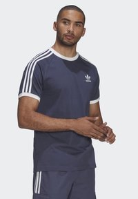 adidas Originals STRIPES TEE UNISEX - Potiskana majica - blue