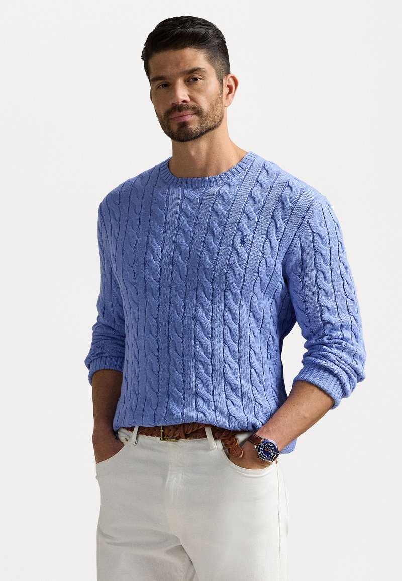 Polo Ralph Lauren Big & Tall CABLE KNIT COTTON JUMPER - Pulóver - new litchfield blue