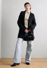 Marc O'Polo WRAP LONG SLEEVE - Cardigan - dark slate melange