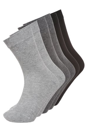 PLAIN UNISEX 6 PACK - Socks - black/anthrazit melange/grau melange