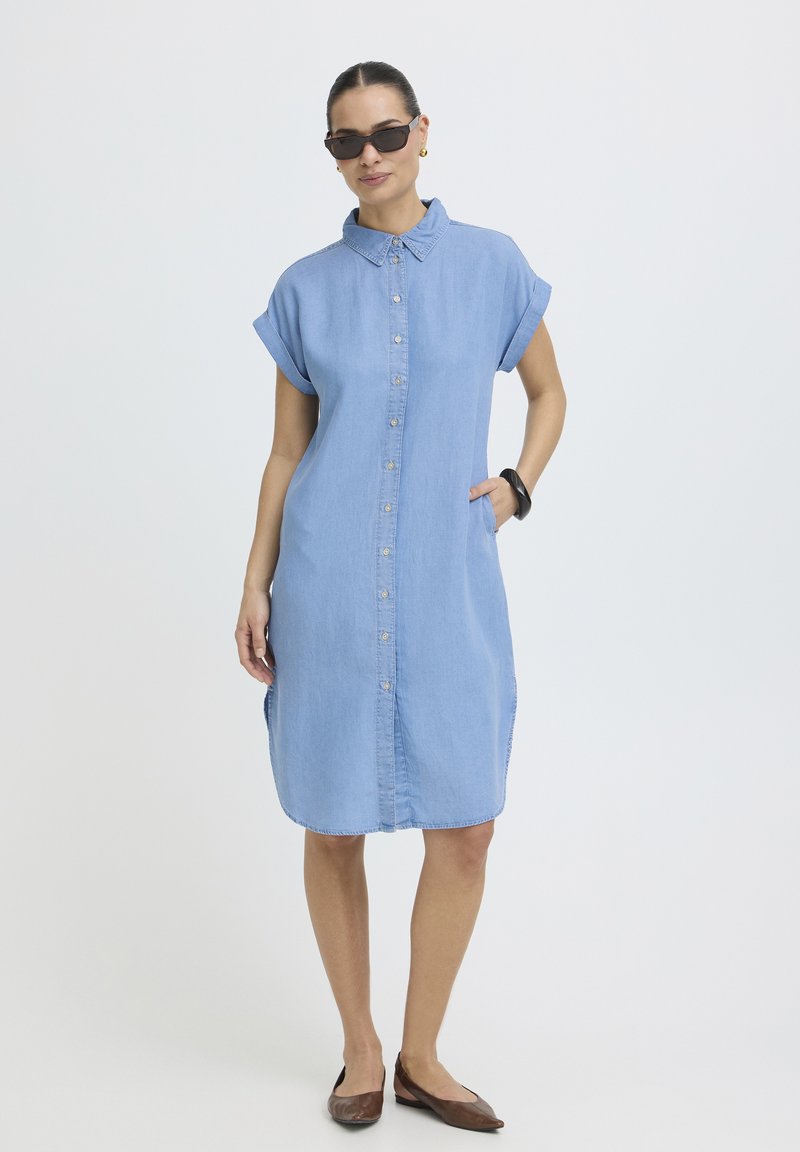 b.young BYKOSMO SHORT SLEEVE - Denim dress