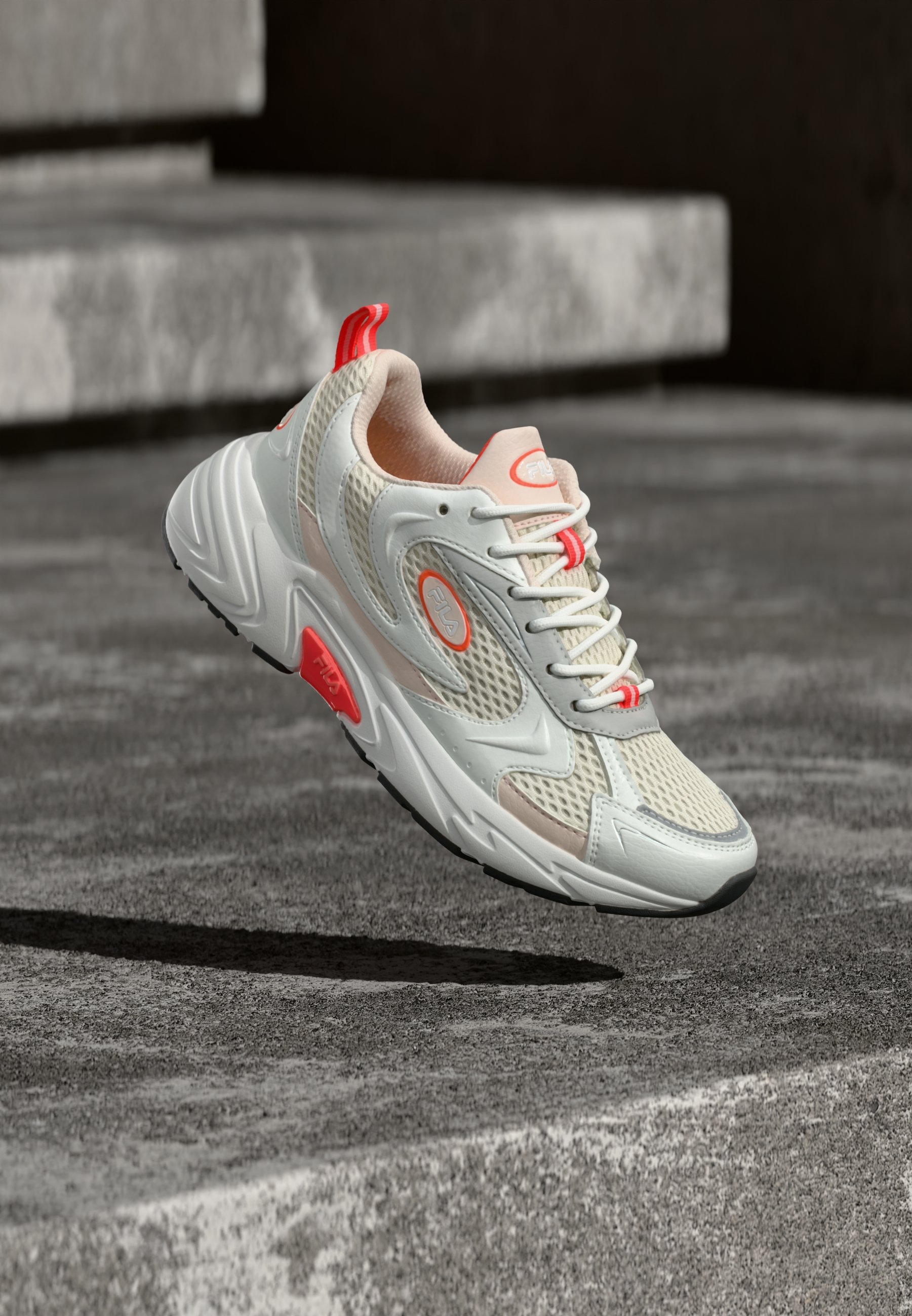 nike tekno white and cream