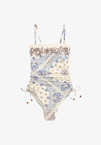 Non selezionato, cream blue paisley