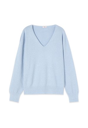 Oltre, MAGLIA SCOLLO A V - Strickpullover - azzurro
