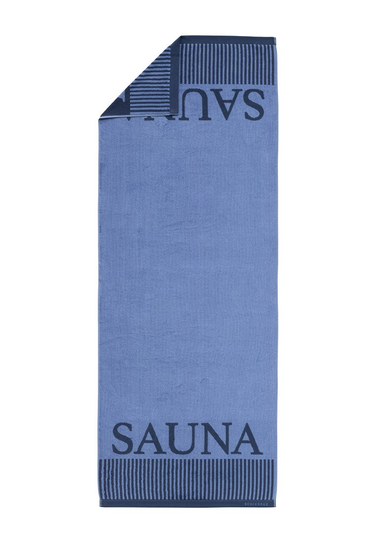 Schiesser Serviette de sauna bleu