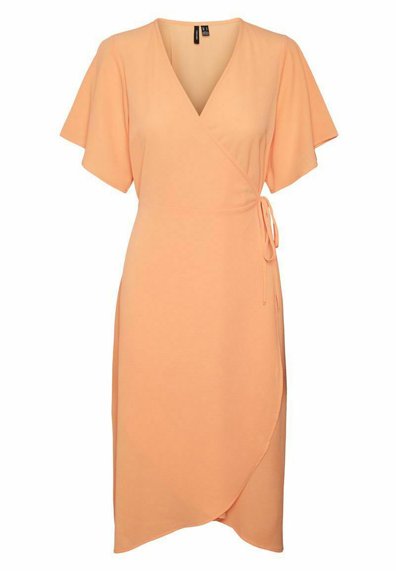 Vero Moda VMSAKI CALF WRAP DRESS Vestido informal mock orange