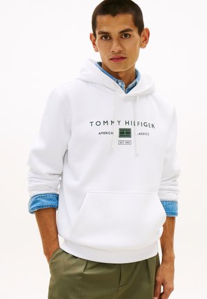 BRAND LOVE MONO STACK HOODY - Hættetrøje - white