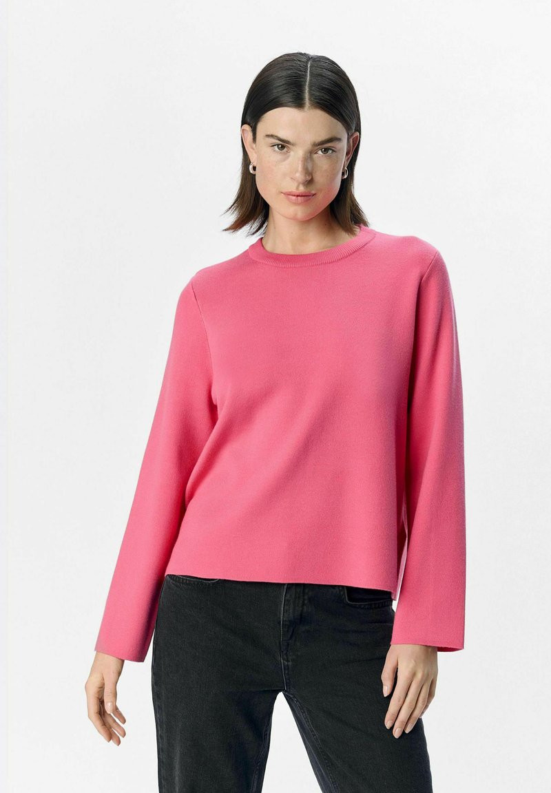 Object OBJREYNARD O-NECK NOOS - Strickpullover - hot pink
