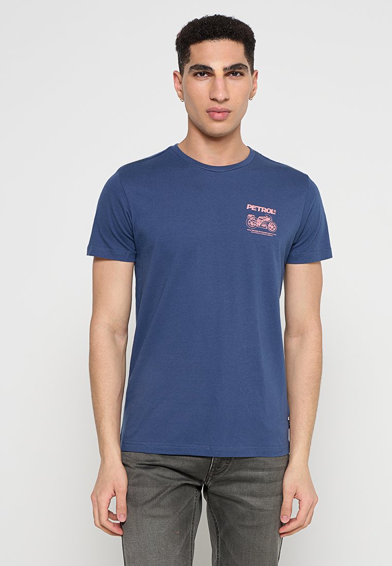 Petrol Industries T-shirt print zwart denim/blackdenim