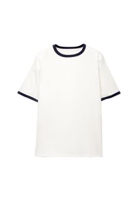 WITH CONTRAST TRIMS - T-shirt basic - white
