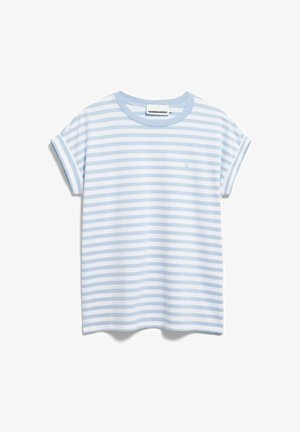 ARMEDANGELS, IDAARA STRIPES - T-Shirt print - white-soft blue