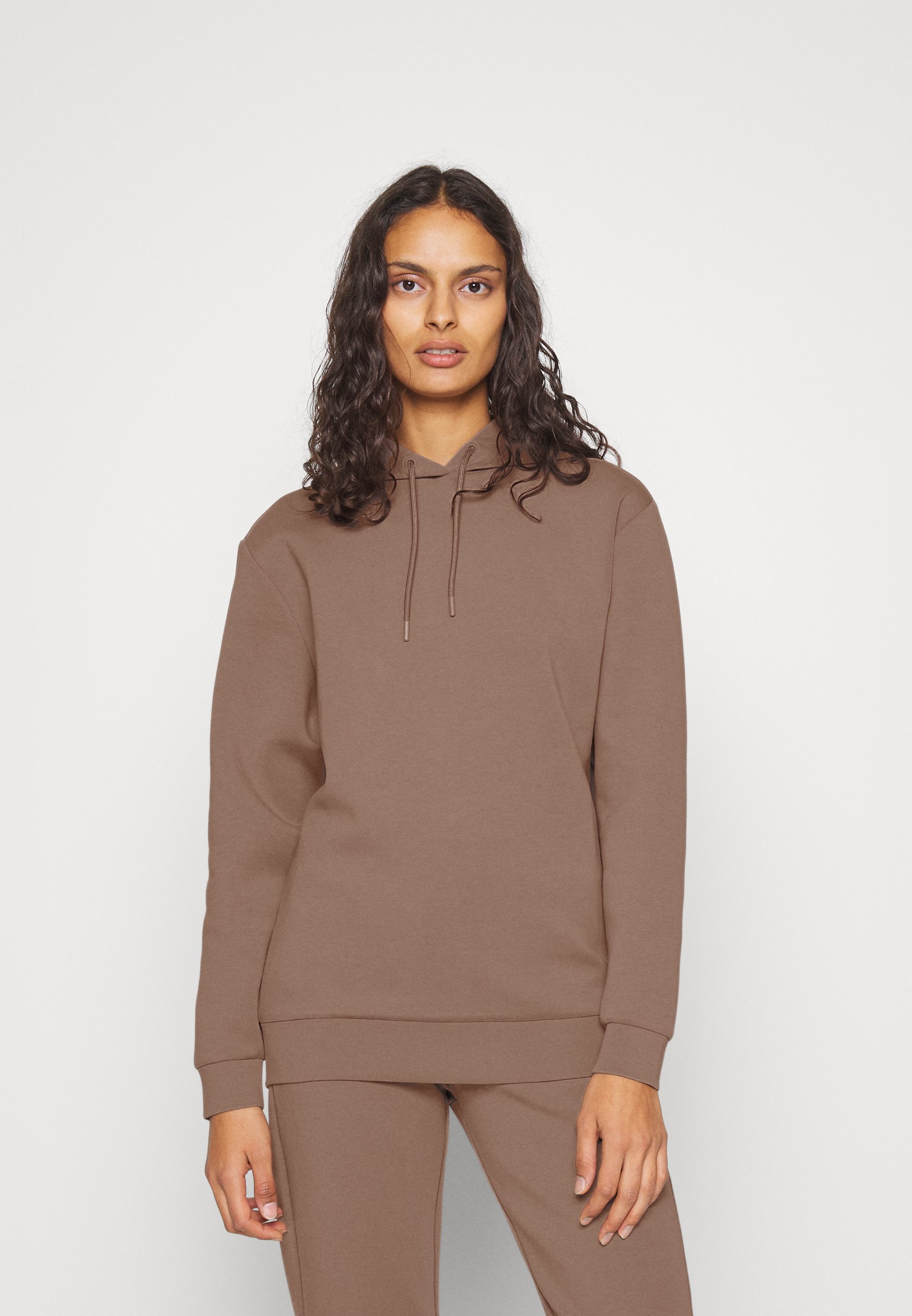 Calvin Klein MINIMAL LOGO HOODIE - Sweatshirt - city taupe/taupe -  Zalando.co.uk