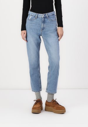 HIGH WAIST TROUSERS - Egyenes szárú farmer - light blue